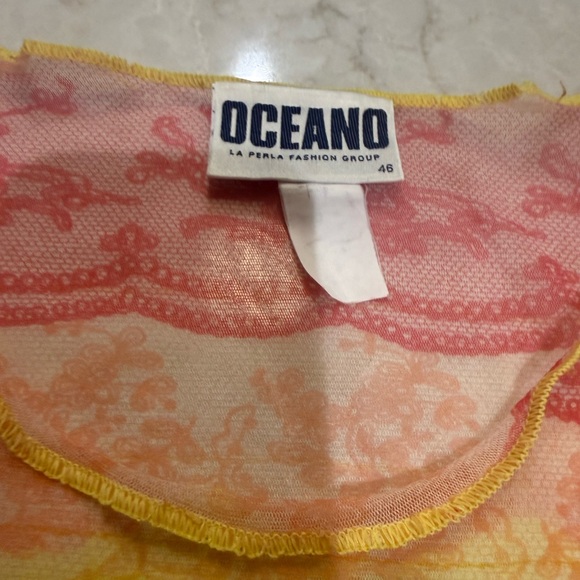 Gorgeous La Perla Ocean See thru Top size EURO 46 in EUC made in Italy - Picture 7 of 8